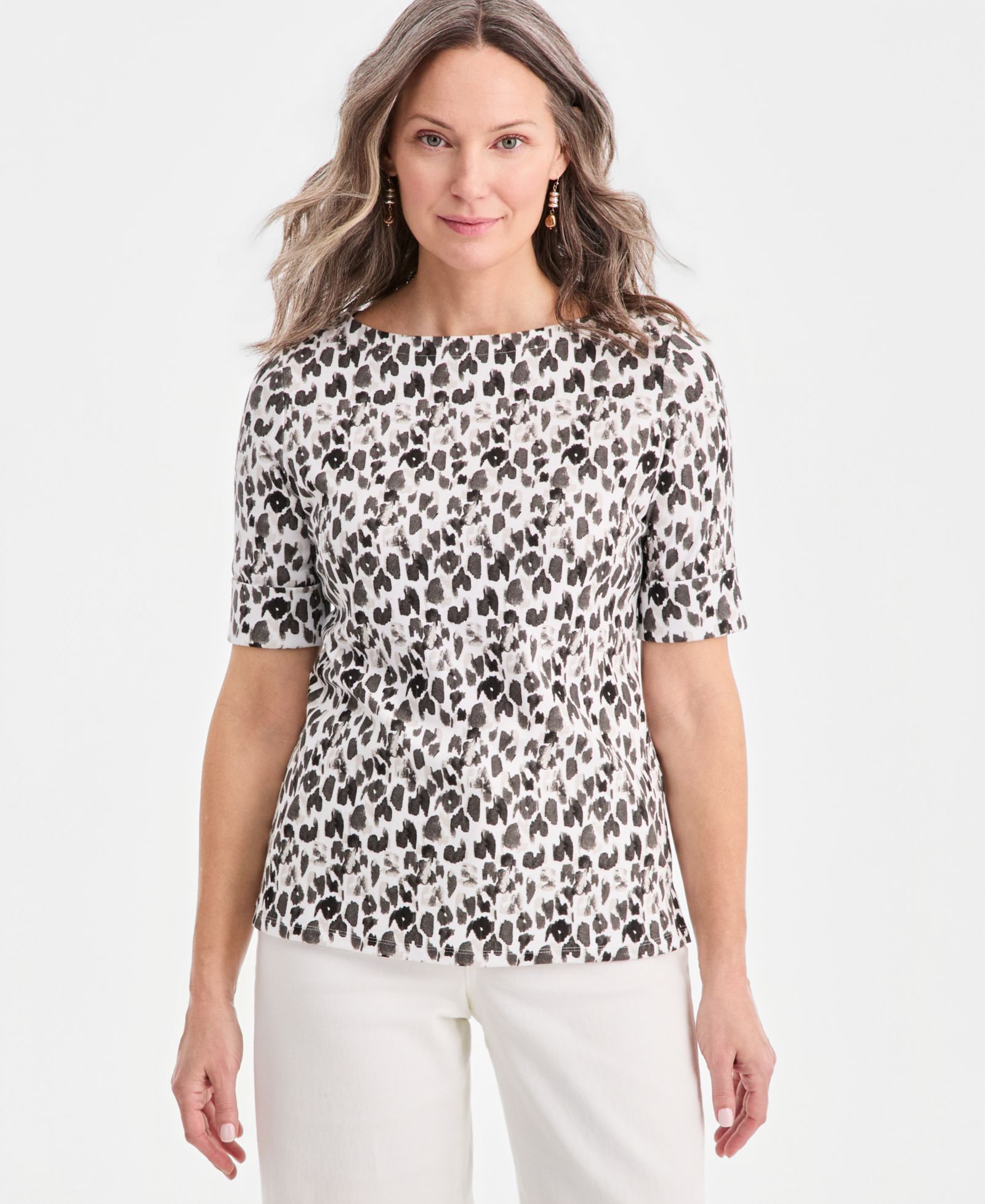 Style & Co Petite Elbow-Sleeve Boat Neck Knit Top, Macy's Exclusive