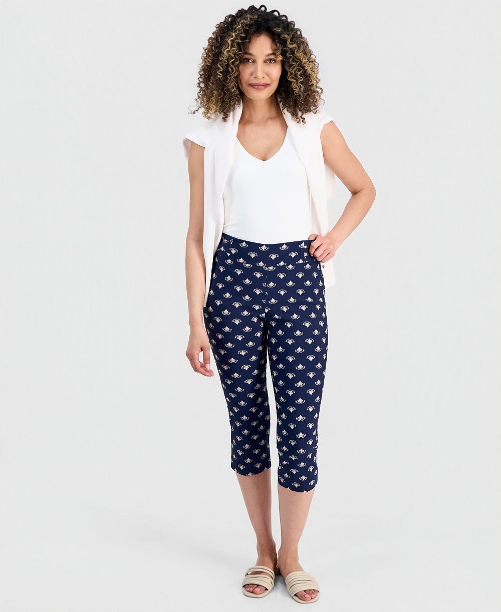 Женские брюки Capri JM Collection Petite Graphic Flourish Rivet