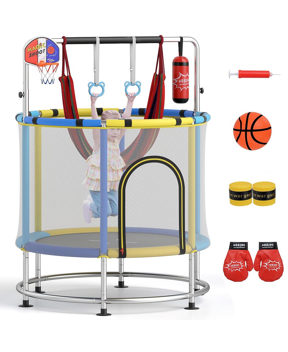 Sugift 55" Kids Trampoline Gift for for 3-6 Years Old Boys and Girls