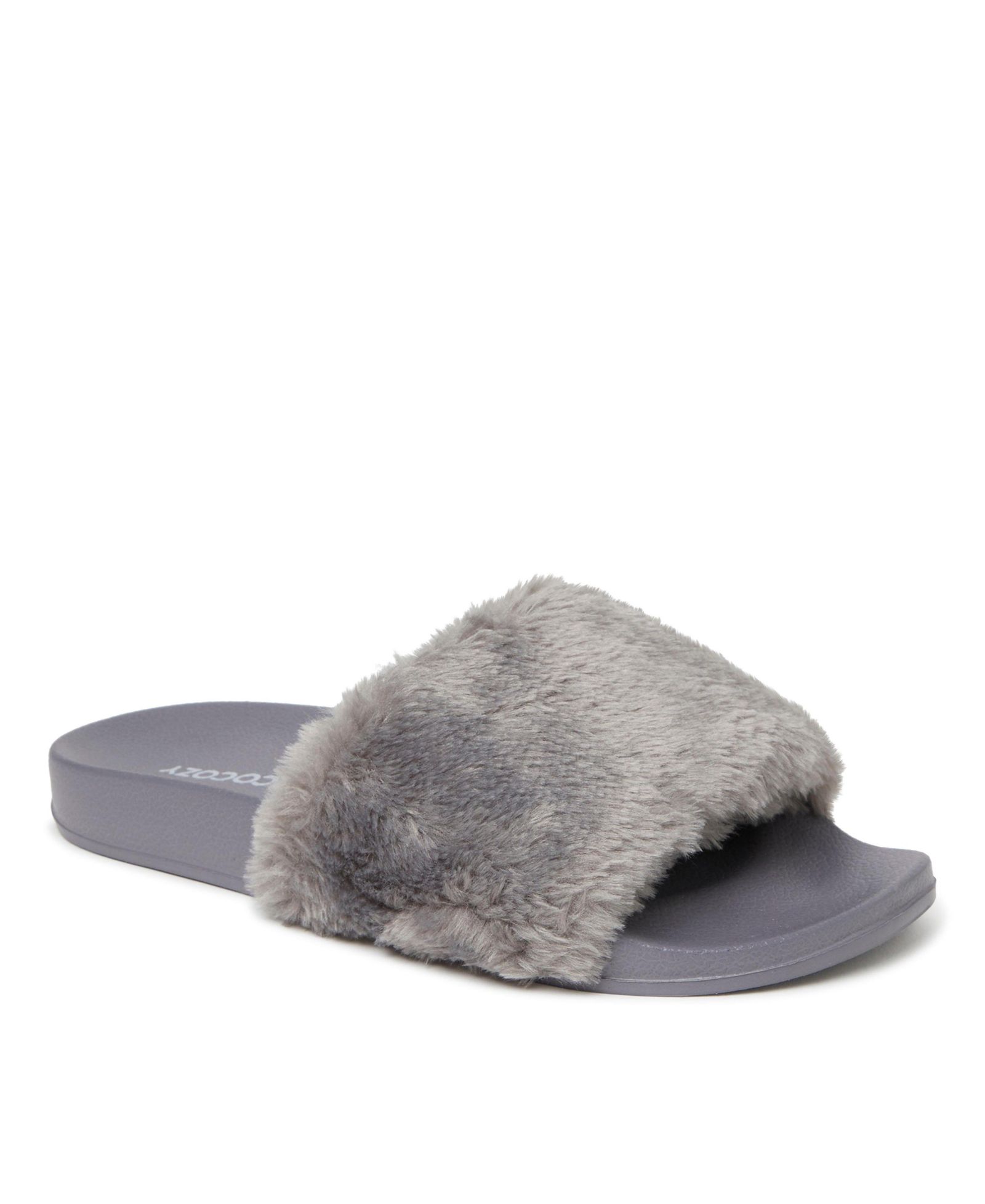 Dearfoams Women's Faux Shearling Slide Sandal