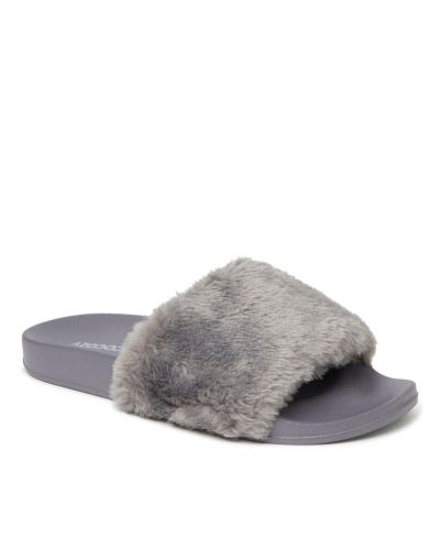 Женские сандалии-шлепанцы Dearfoams из искусственного меха