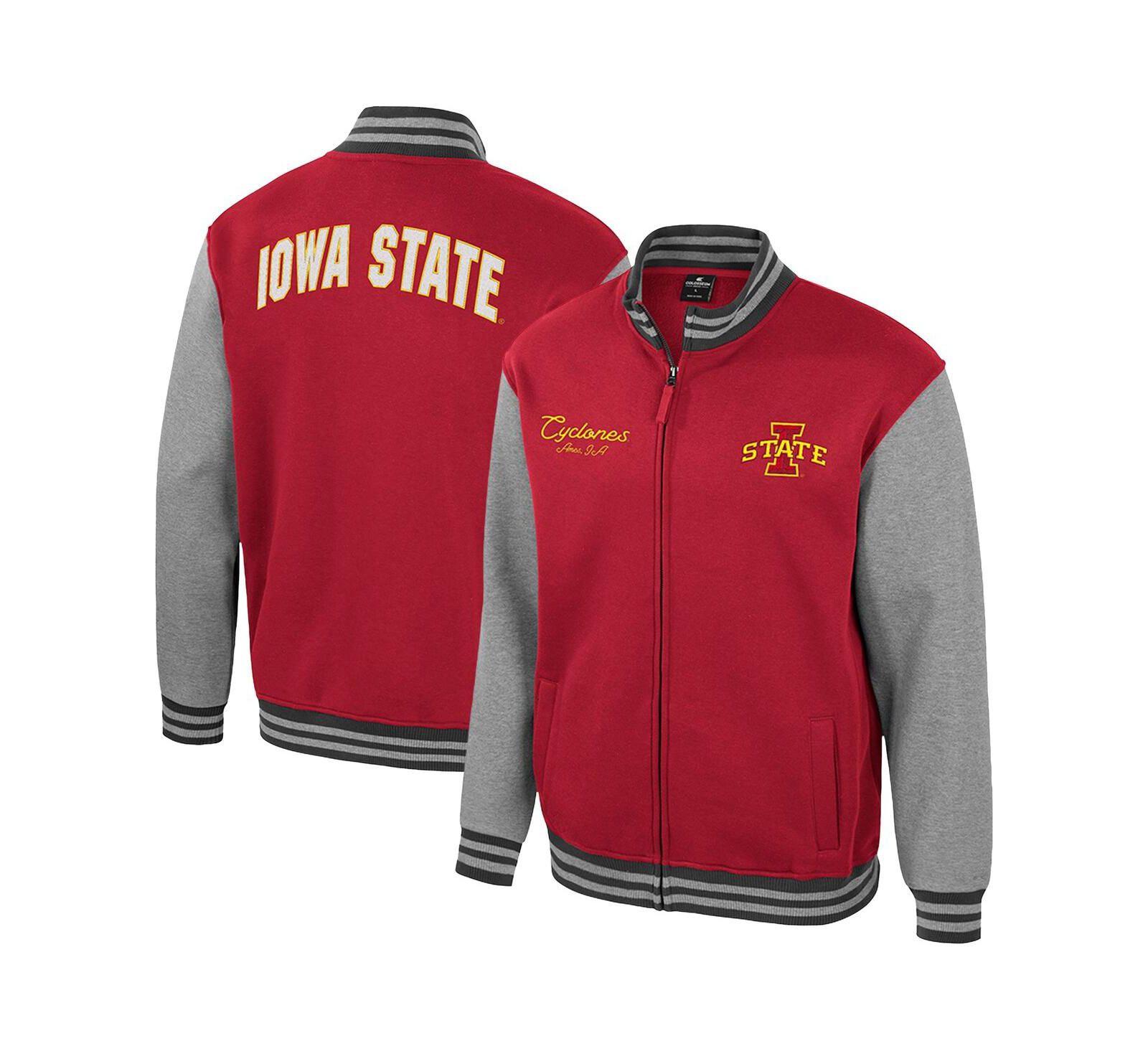 Мужская университетская куртка Colosseum Cardinal Iowa State Cyclones Ambi-Turner Full-Zip