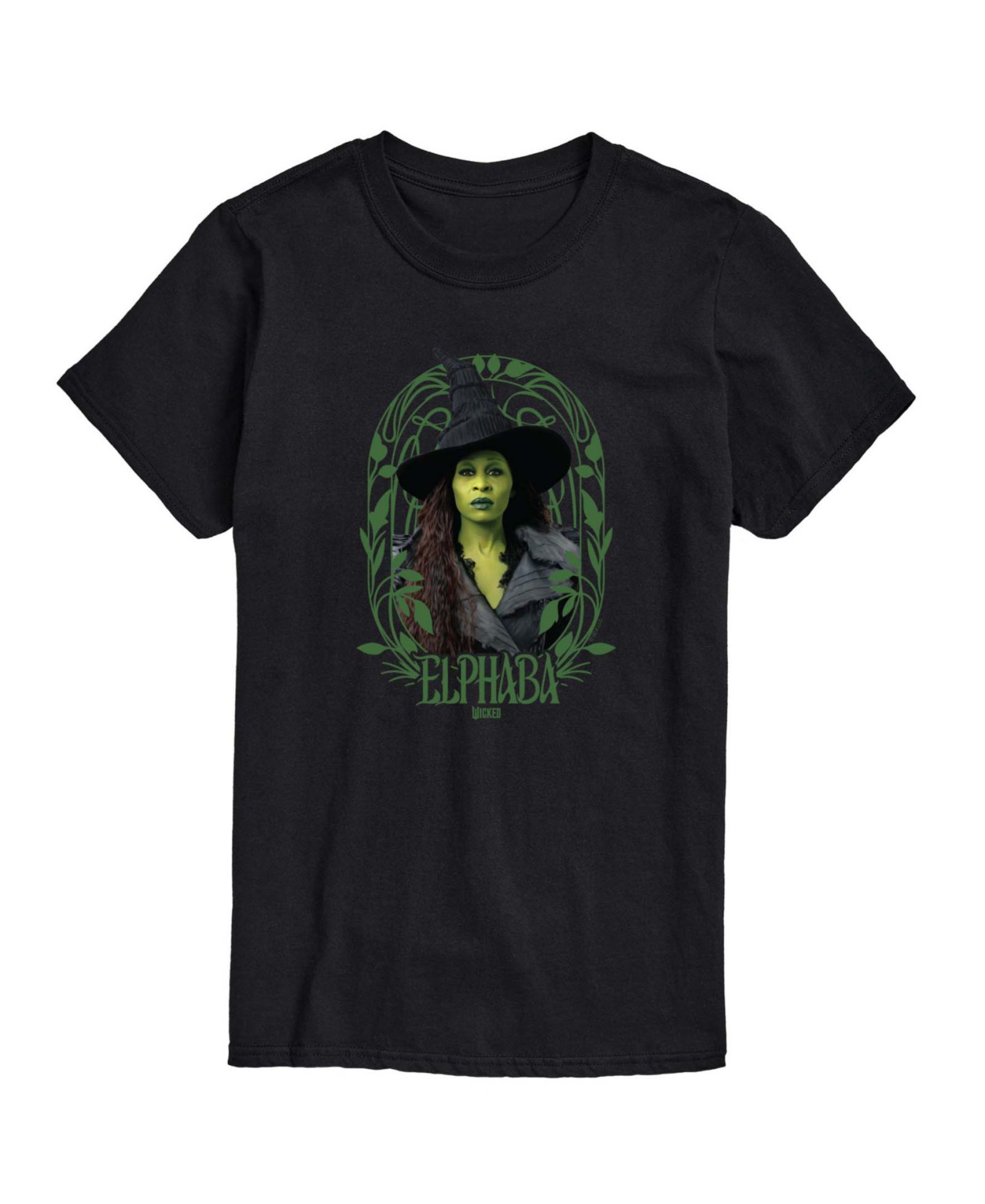 AIRWAVES Мужская футболка с принтом Wicked Part 2 Art Noveau Frame Elphaba, короткий рукав