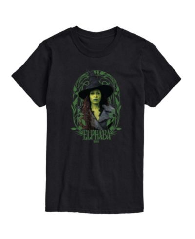 AIRWAVES Мужская футболка с принтом Wicked Part 2 Art Noveau Frame Elphaba, короткий рукав