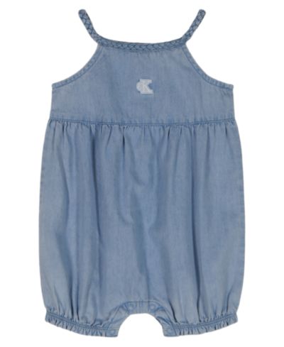 Calvin Klein Baby Girls' Embroidered Eyelet Sleeveless Romper