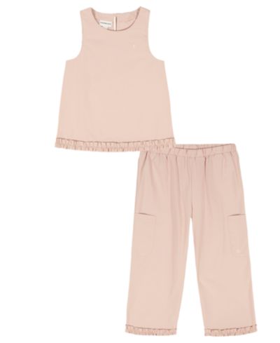 Calvin Klein Baby Girls' Sleeveless Tank Top and  Pants,2-Piece Set