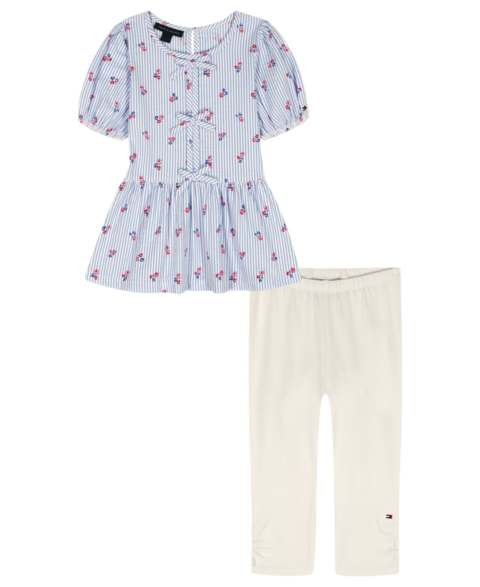 Комплект Tommy Hilfiger Baby Girls' Round Neck Top & Cropped Length Pants из 2 предметов