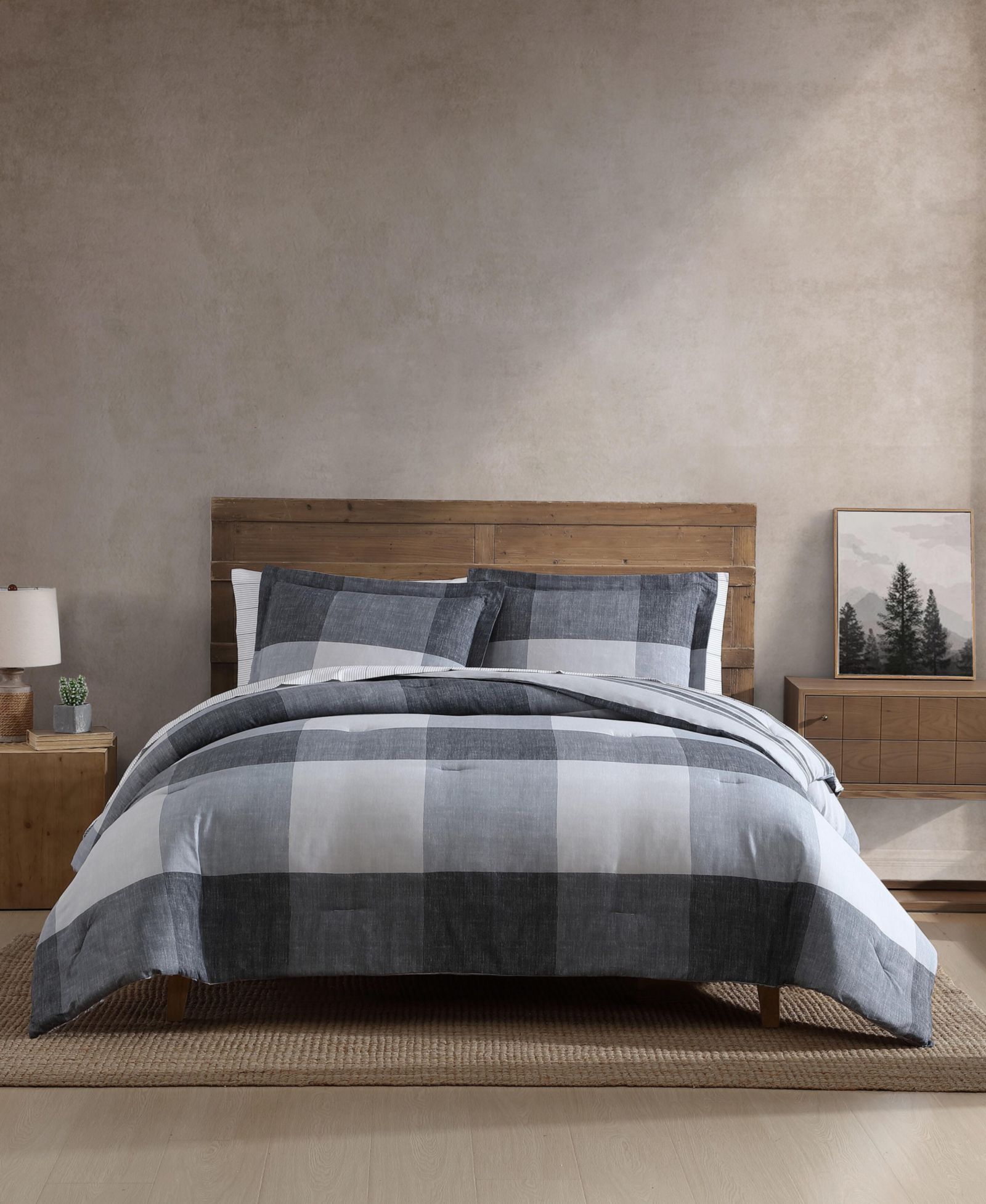 Eddie Bauer Oversized Plaid Reversible 7-Pc. Comforter Set, King