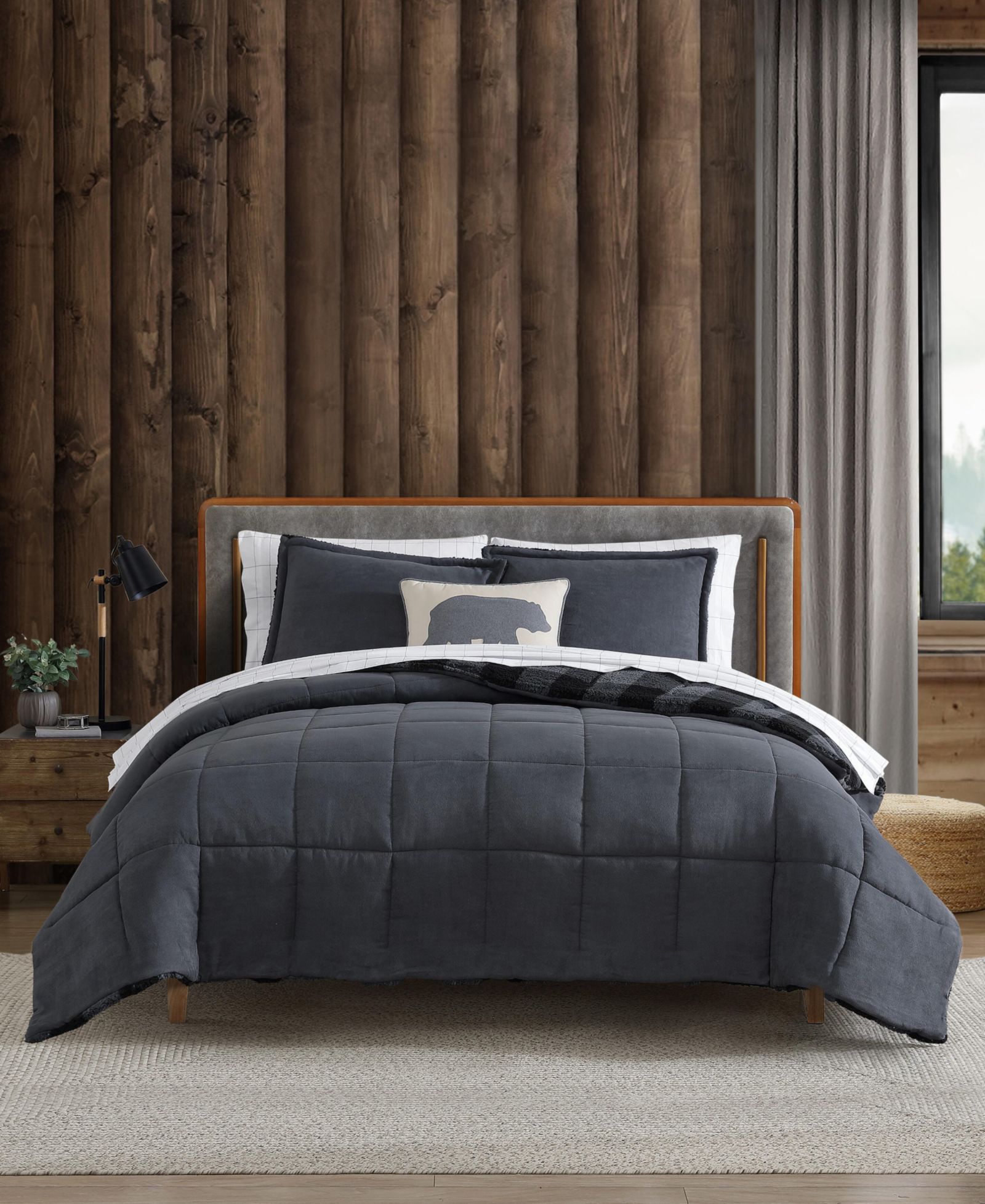 Eddie Bauer Cabin Plaid Reversible 3-Pc. Comforter Set, King