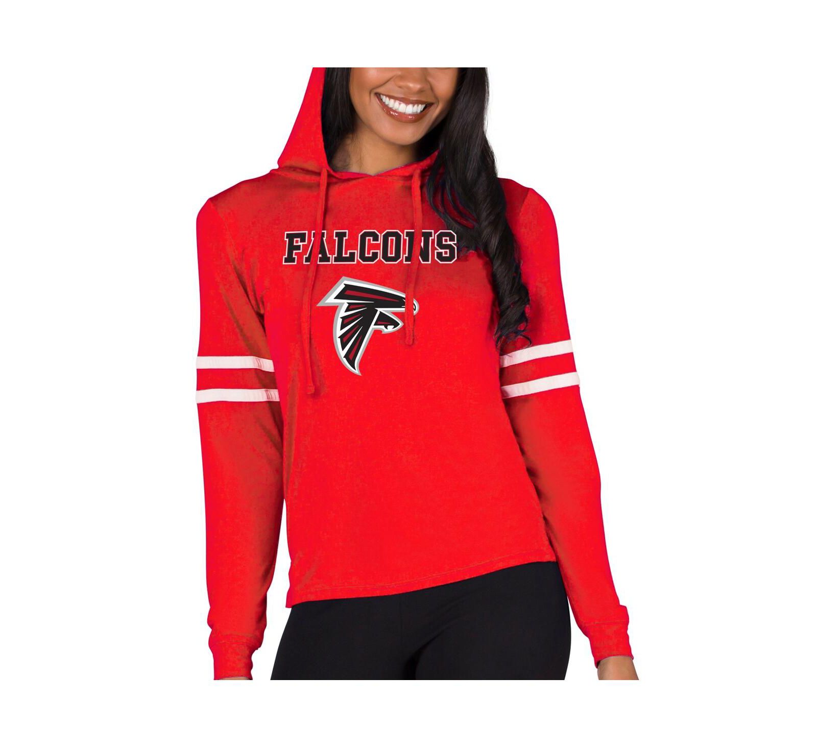 Женская толстовка Concepts Sport Red Atlanta Falcons Marathon Lightweight Lounge Pullover Hoodie