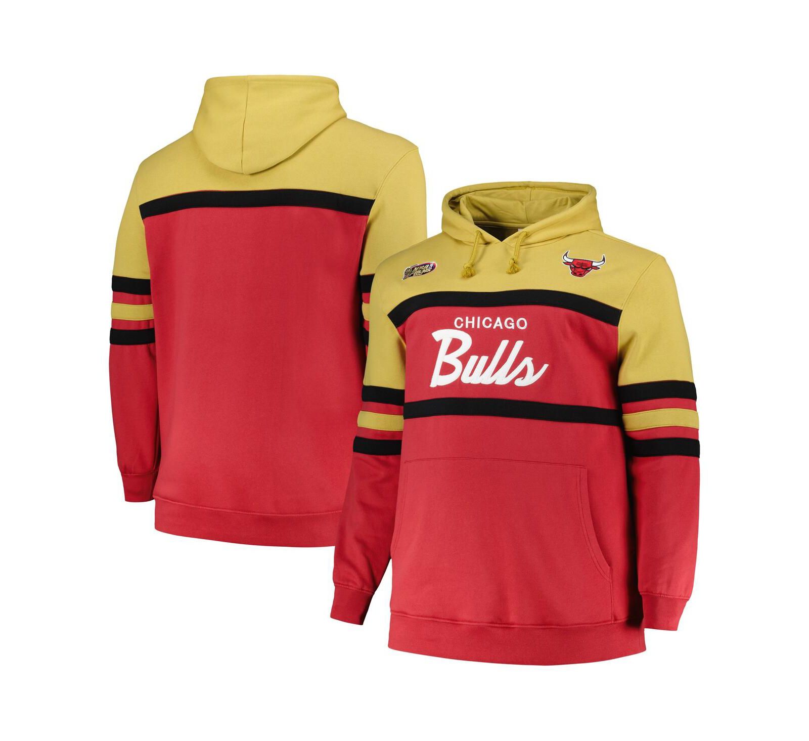 Мужское худи Mitchell & Ness Chicago Bulls Hardwood Classics Head Coach Pullover