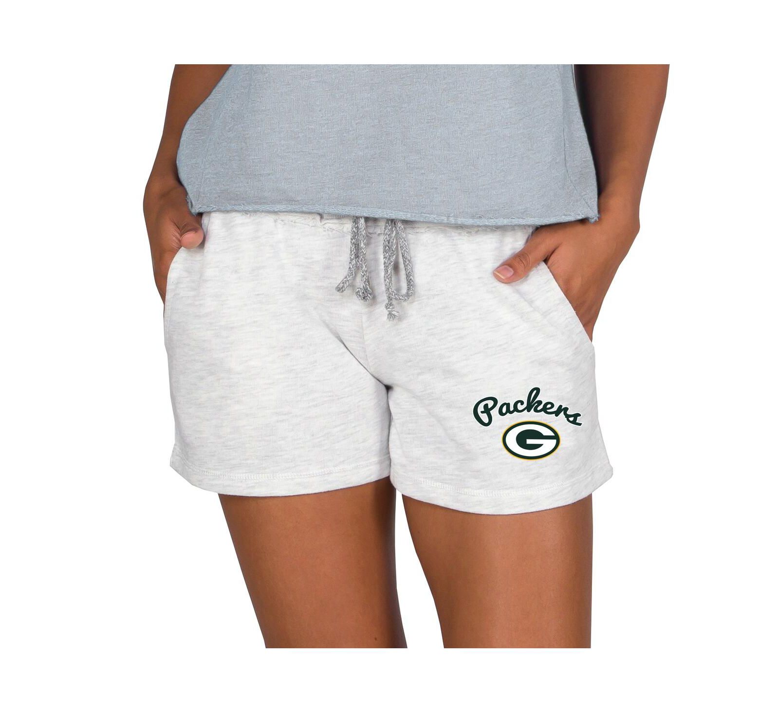 Женские шорты Concepts Sport Oatmeal Green Bay Packers Mainstream Terry Lounge