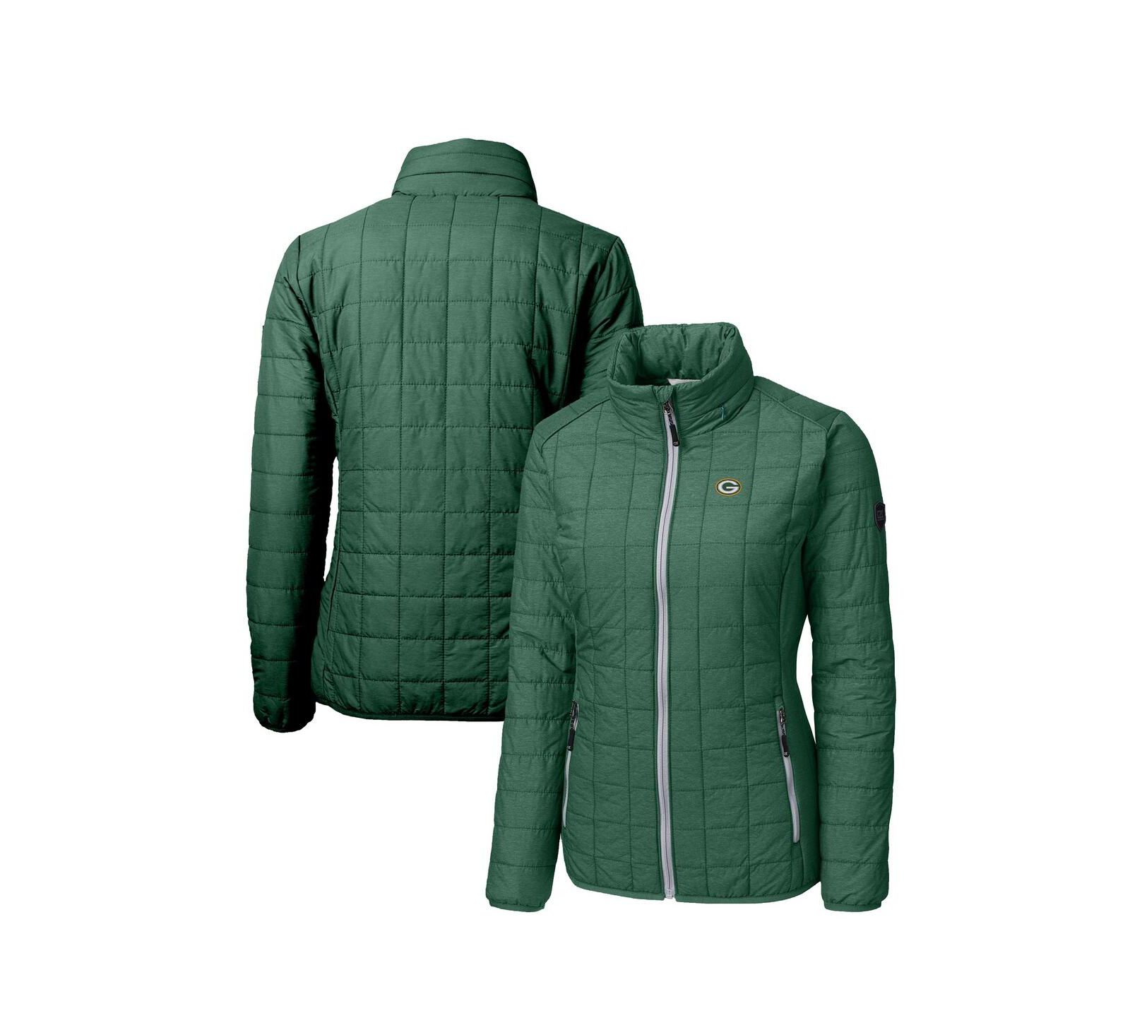 Cutter & Buck Women's Green Bay Packers Rainier PrimaLoft Eco Insulated Full-Zip Puffer Jacket