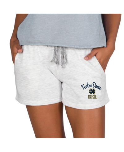 Женские шорты Concepts Sport Ash Notre Dame Fighting Irish Mainstream French Terry Tri-Blend