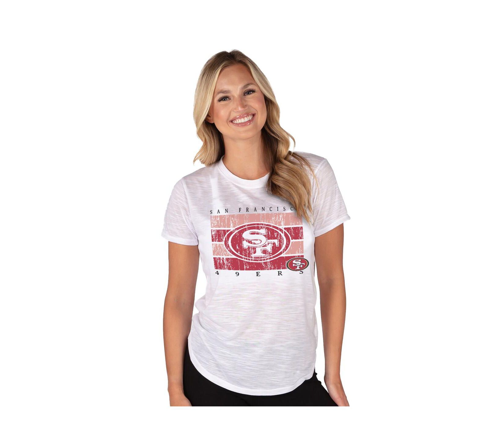 Женский легкий трикотажный топ Concepts Sport San Francisco 49ers White Slub Knit