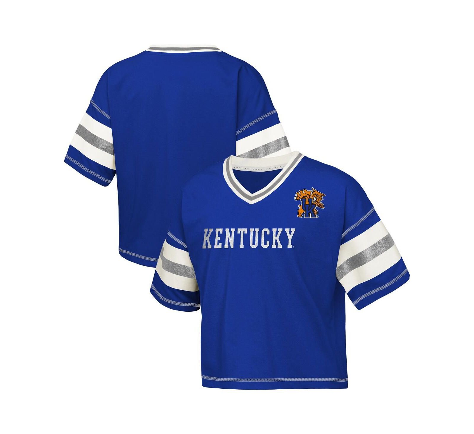 Outerstuff Футболка с V-образным вырезом для девочек Royal Kentucky Wildcats Gridiron Jersey