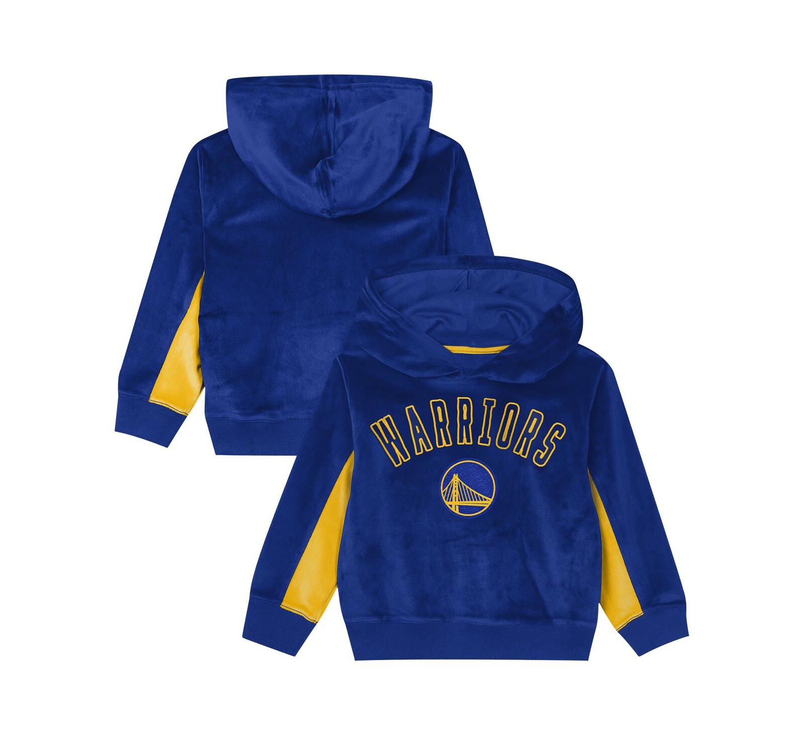 Детское худи Outerstuff Royal Golden State Warriors из велюра