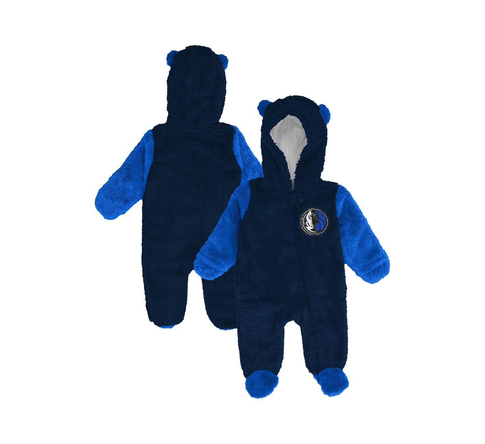 Outerstuff Newborn Navy Dallas Mavericks Stay Napping Fleece Bunting Full-Zip Hooded Sleeper