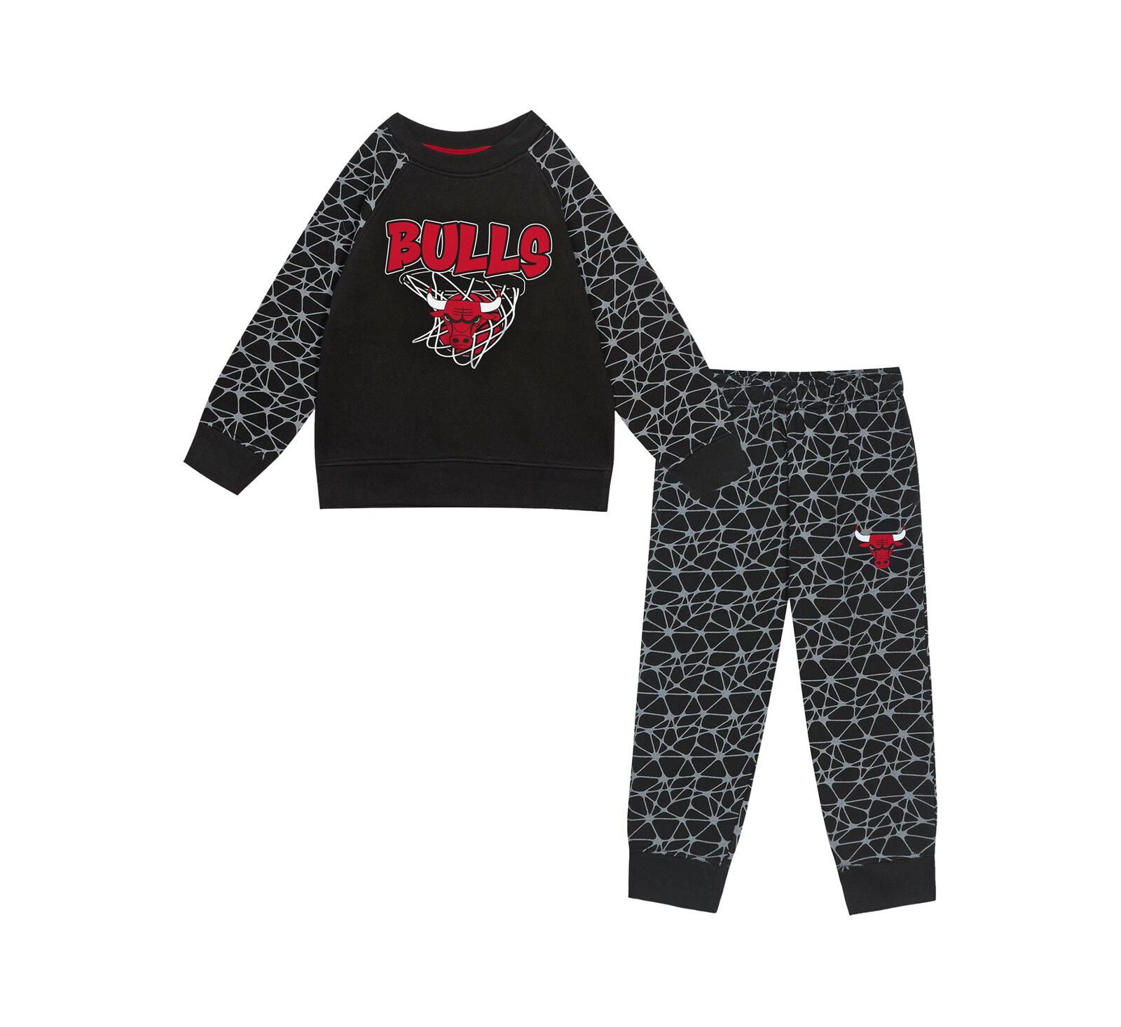 Outerstuff комплект для малышей из 2 предметов: флисовая толстовка и брюки Chicago Bulls, черный