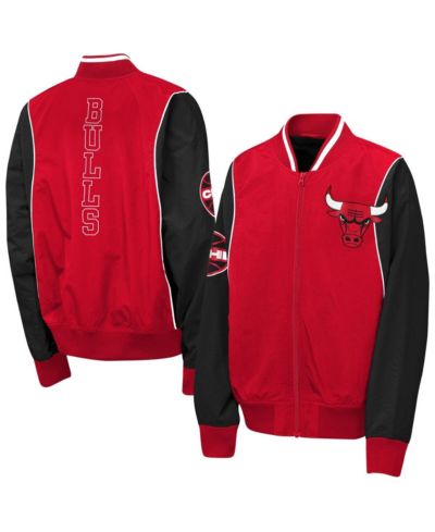Детская ветровка Outerstuff Big Boys and Girls Red/Black Chicago Bulls Full-Zip Windbreaker