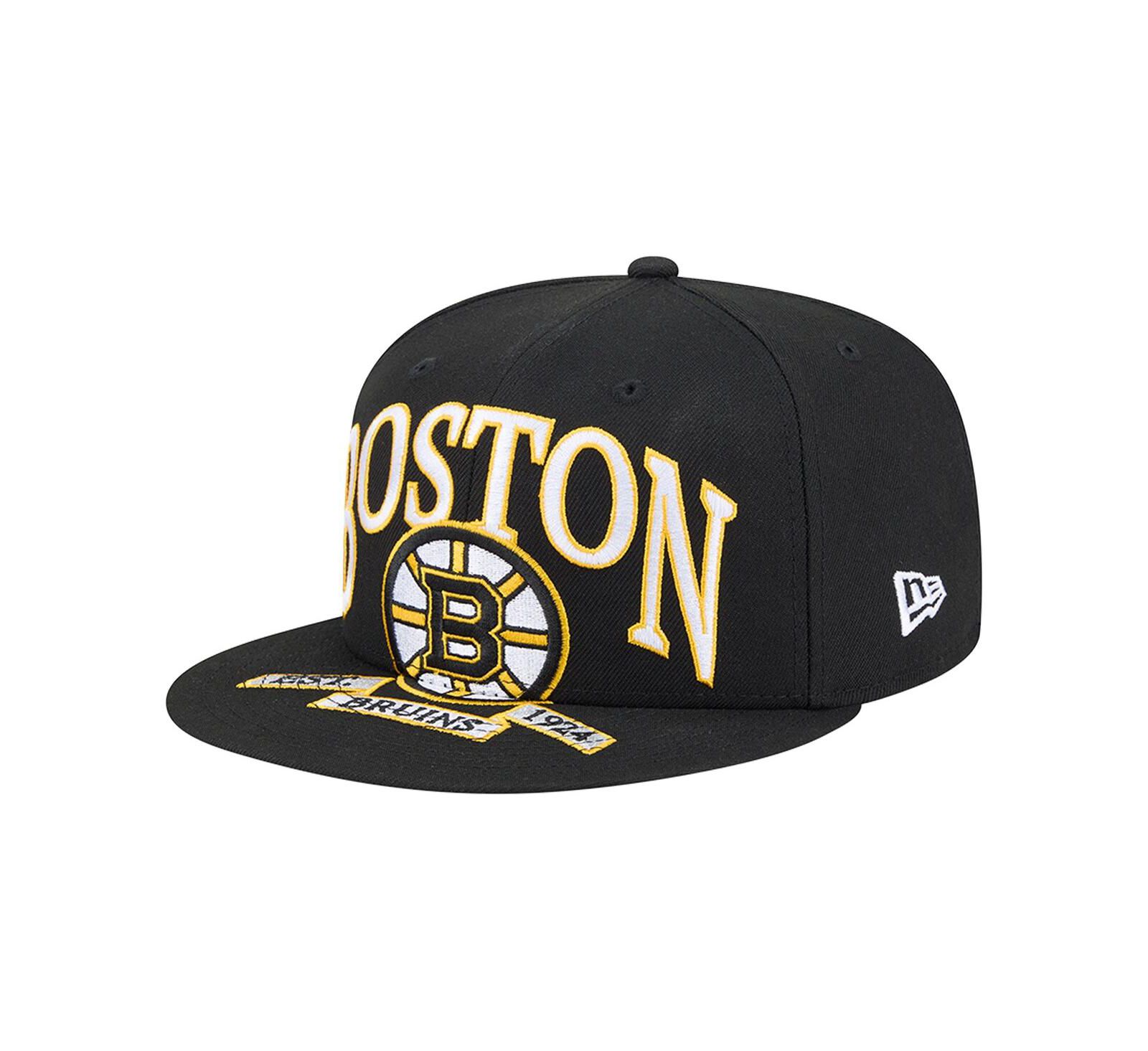 Мужская кепка New Era Boston Bruins Oversized Vintage Arch 59Fifty, черная