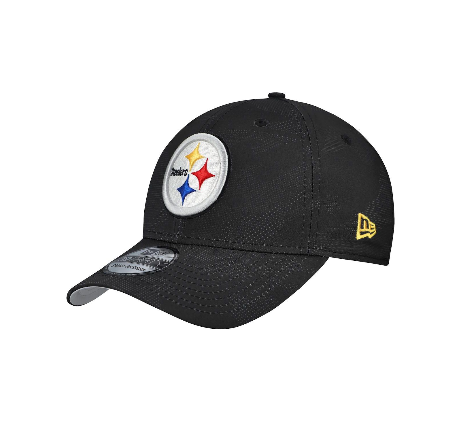 New Era Men's Black Pittsburgh Steelers Tonal Camo 39THIRTY Stretch Fit Hat