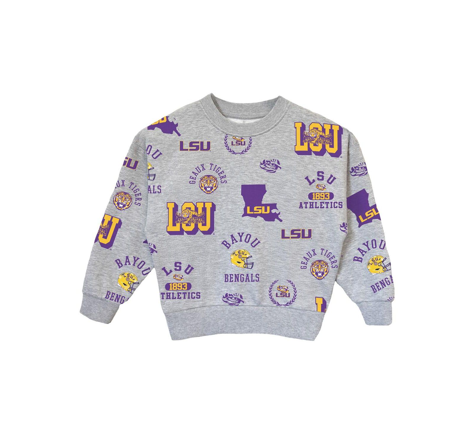 Детский свитшот Gameday Couture Gray LSU Tigers Always On Repeat Pullover