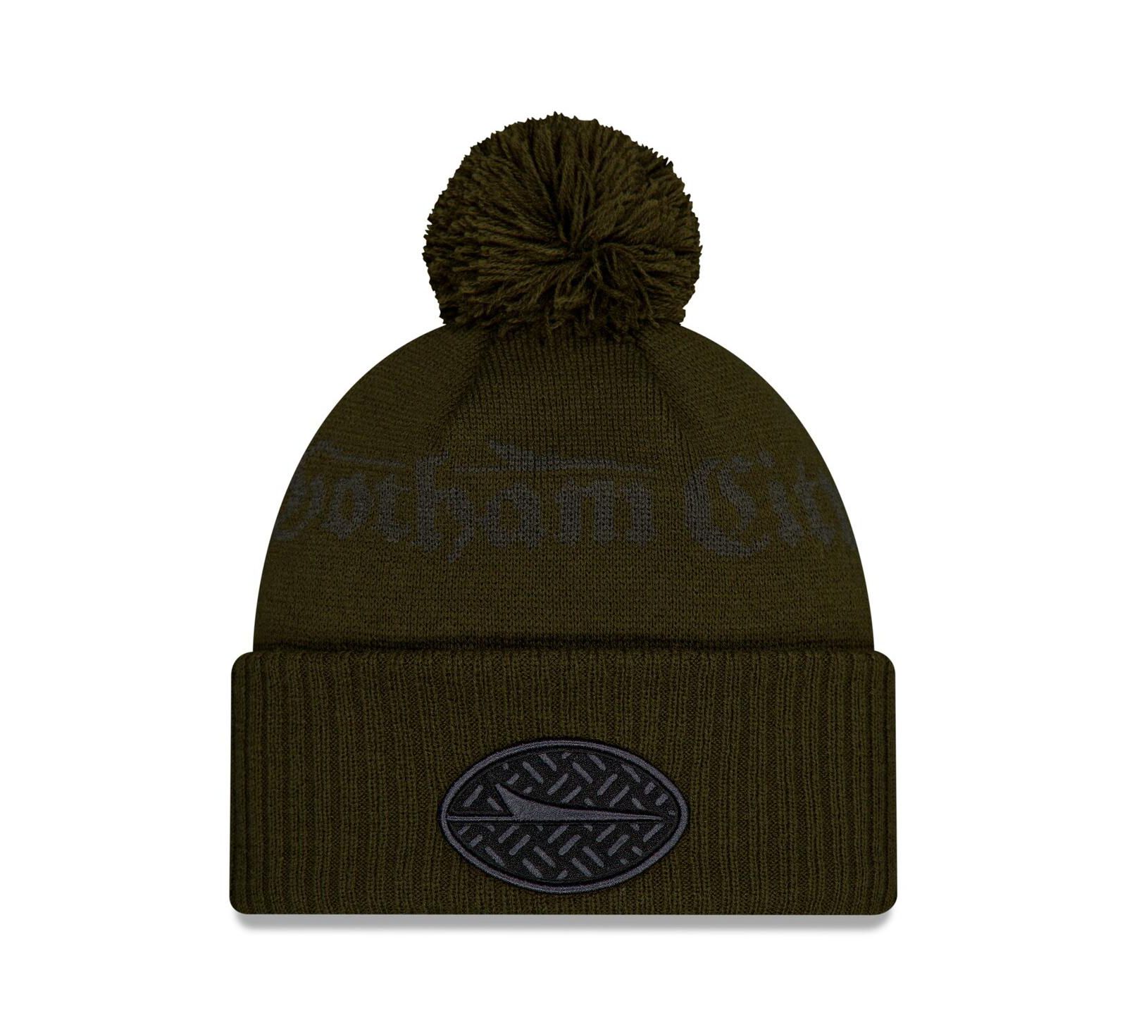New Era Men's Gotham Green New York Jets 2025 Rivalries Collection Sideline Cuffed Knit with Pom Hat