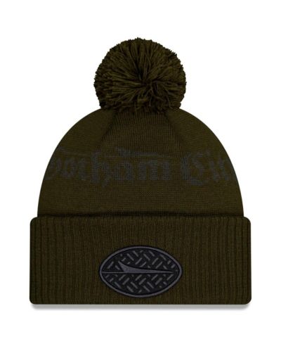 New Era Men's Gotham Green New York Jets 2025 Rivalries Collection Sideline Cuffed Knit with Pom Hat