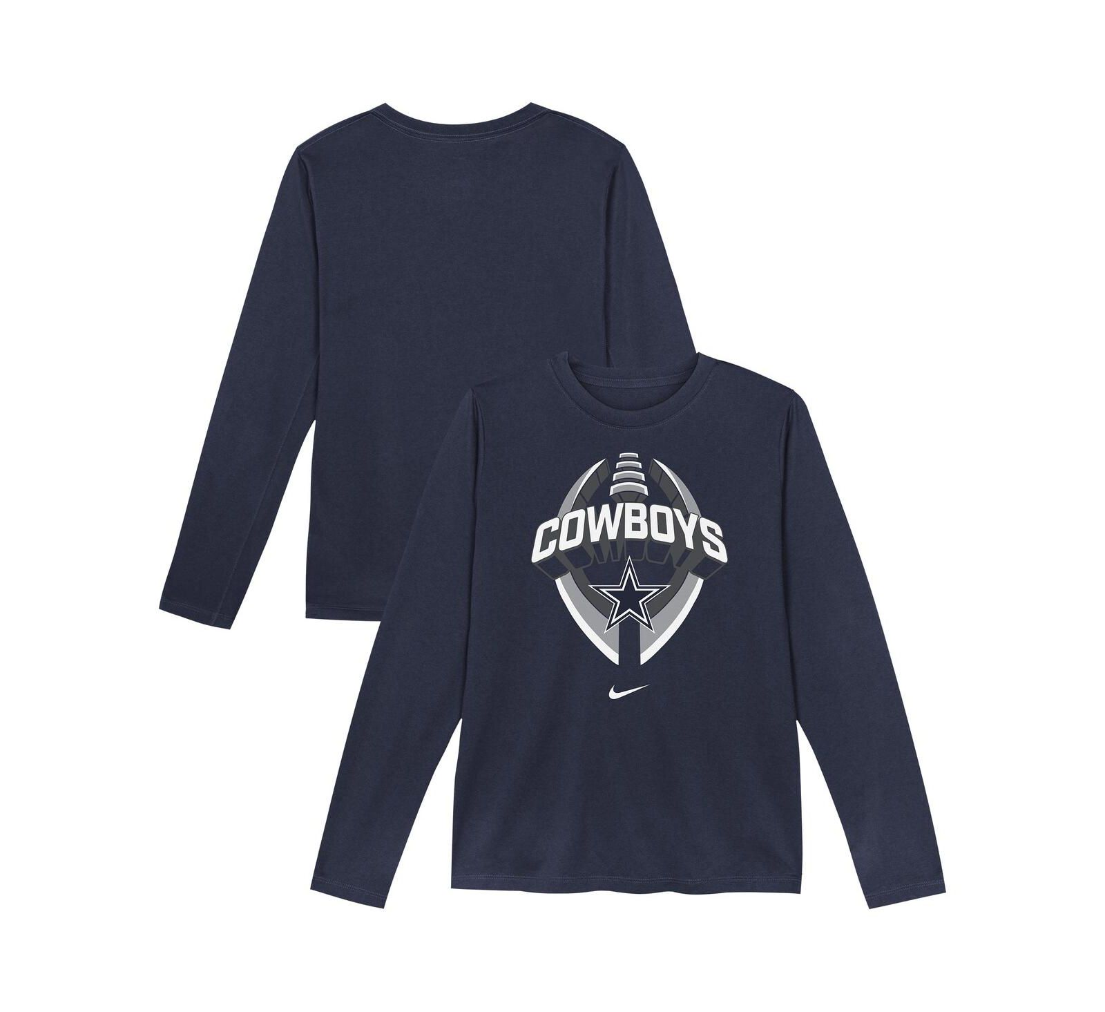 Nike Preschool Navy Dallas Cowboys Primetime Legend Icon Long Sleeve Performance T-Shirt