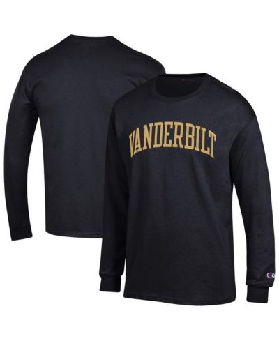 Мужская футболка Champion Black Vanderbilt Commodores Basic Arch Long Sleeve