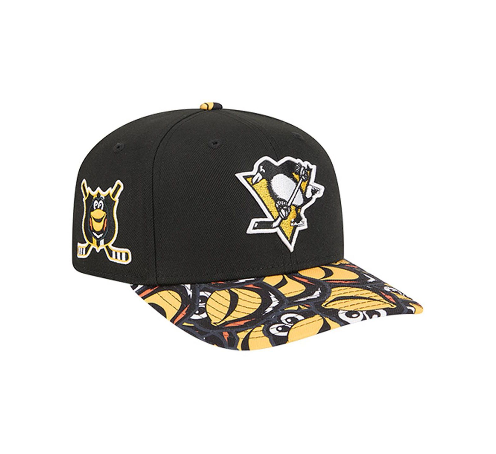 Мужской козырек New Era Pittsburgh Penguins Mascot 9SEVENTY Adjustable, черный