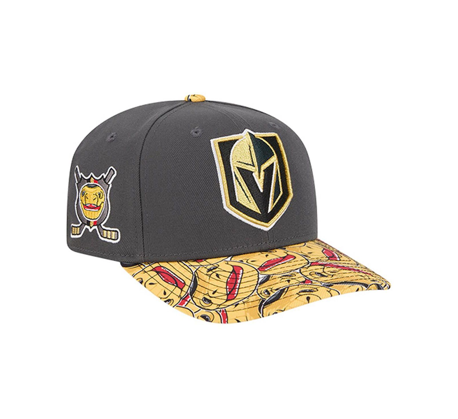 Мужская кепка New Era Vegas Golden Knights Mascot Visor 9SEVENTY регулируемая, серая