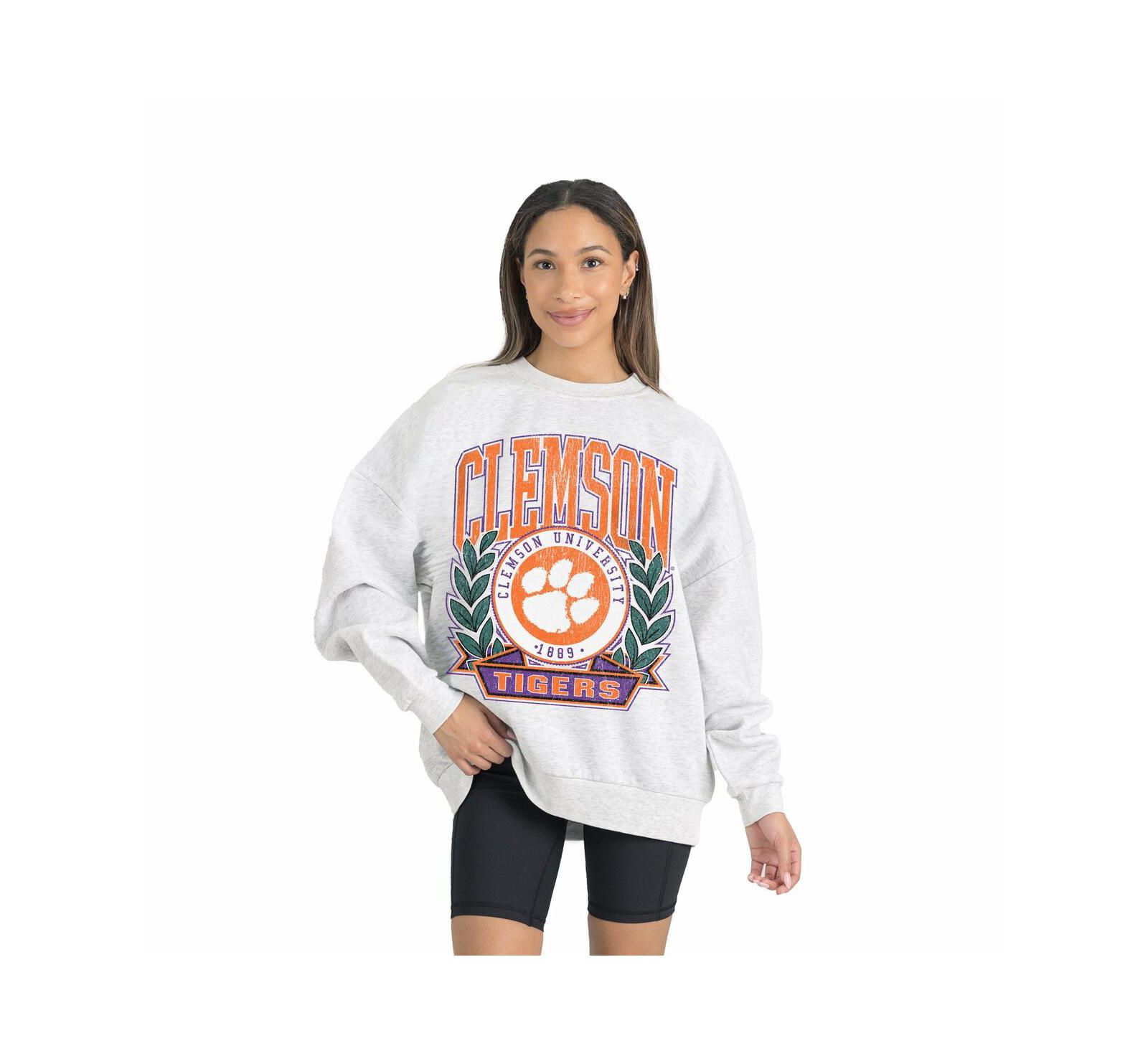 Женский свитшот Gameday Couture Clemson Tigers Premium Fleece Drop Shoulder Oversized