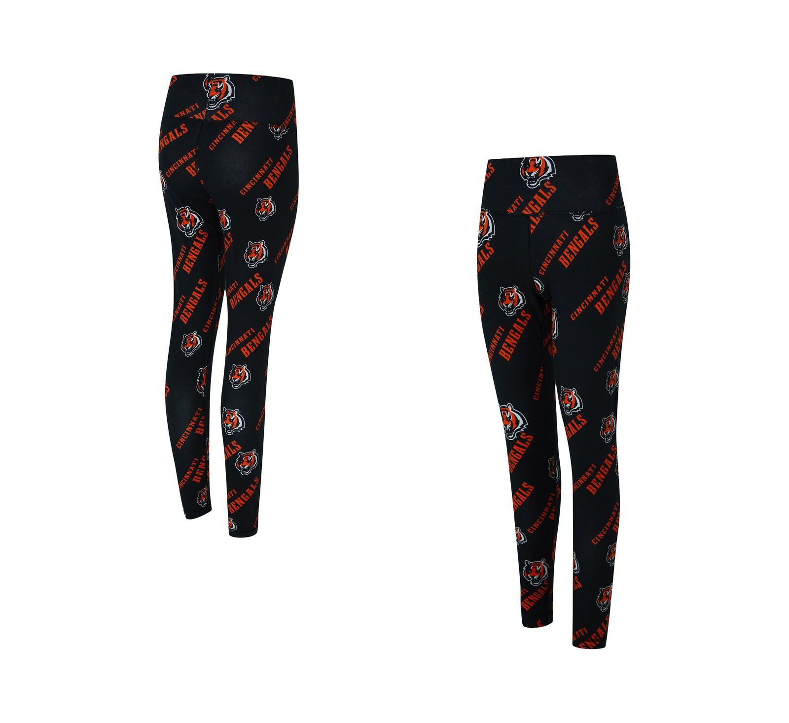 Concepts Sport Women's Black Cincinnati Bengals Mosaic Allover Print Leggings