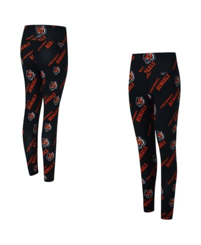 Женские леггинсы Concepts Sport Black Cincinnati Bengals Mosaic Allover Print
