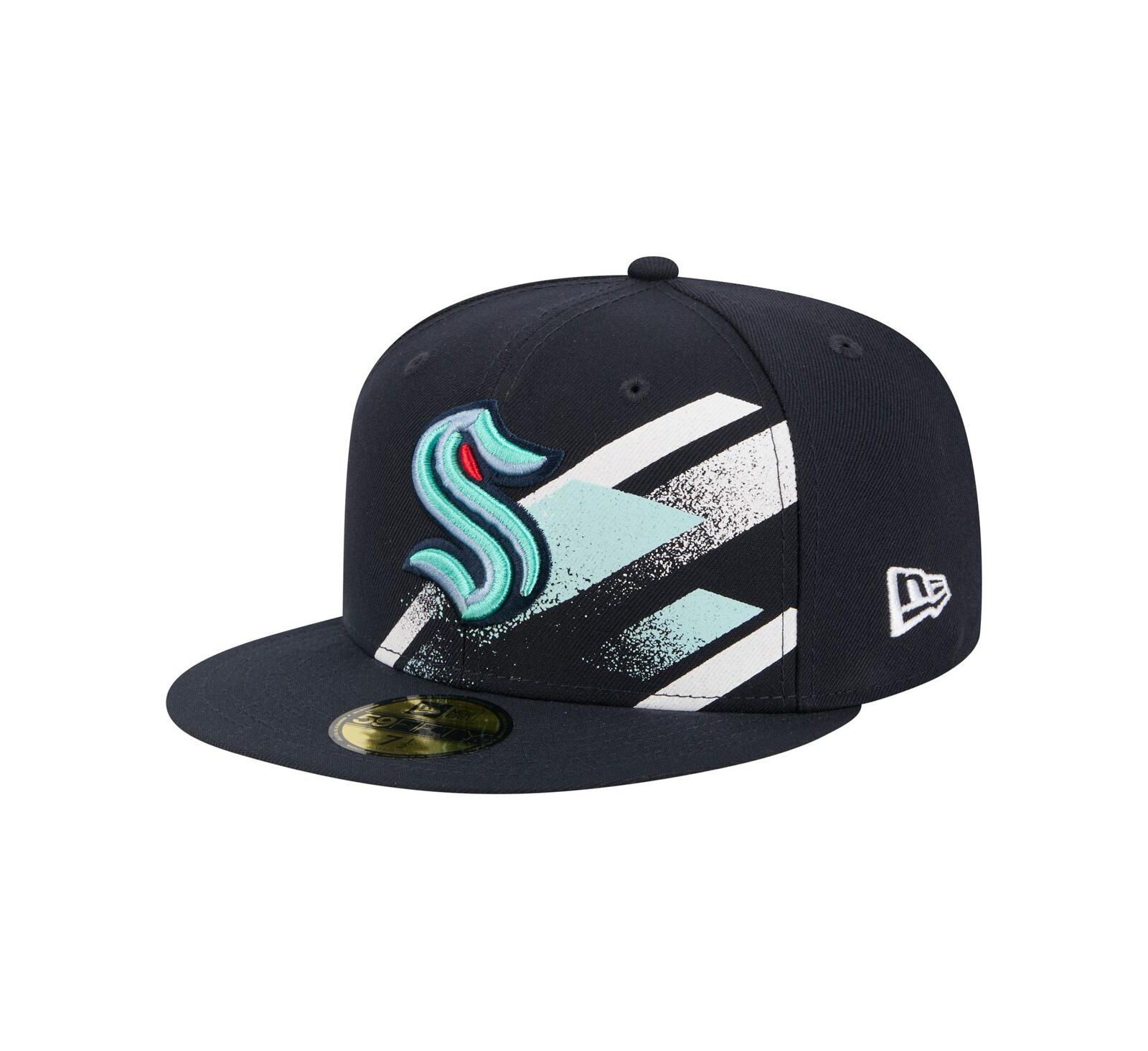 New Era Мужская кепка 59FIFTY Seattle Kraken Faded Lines Deep Sea Blue