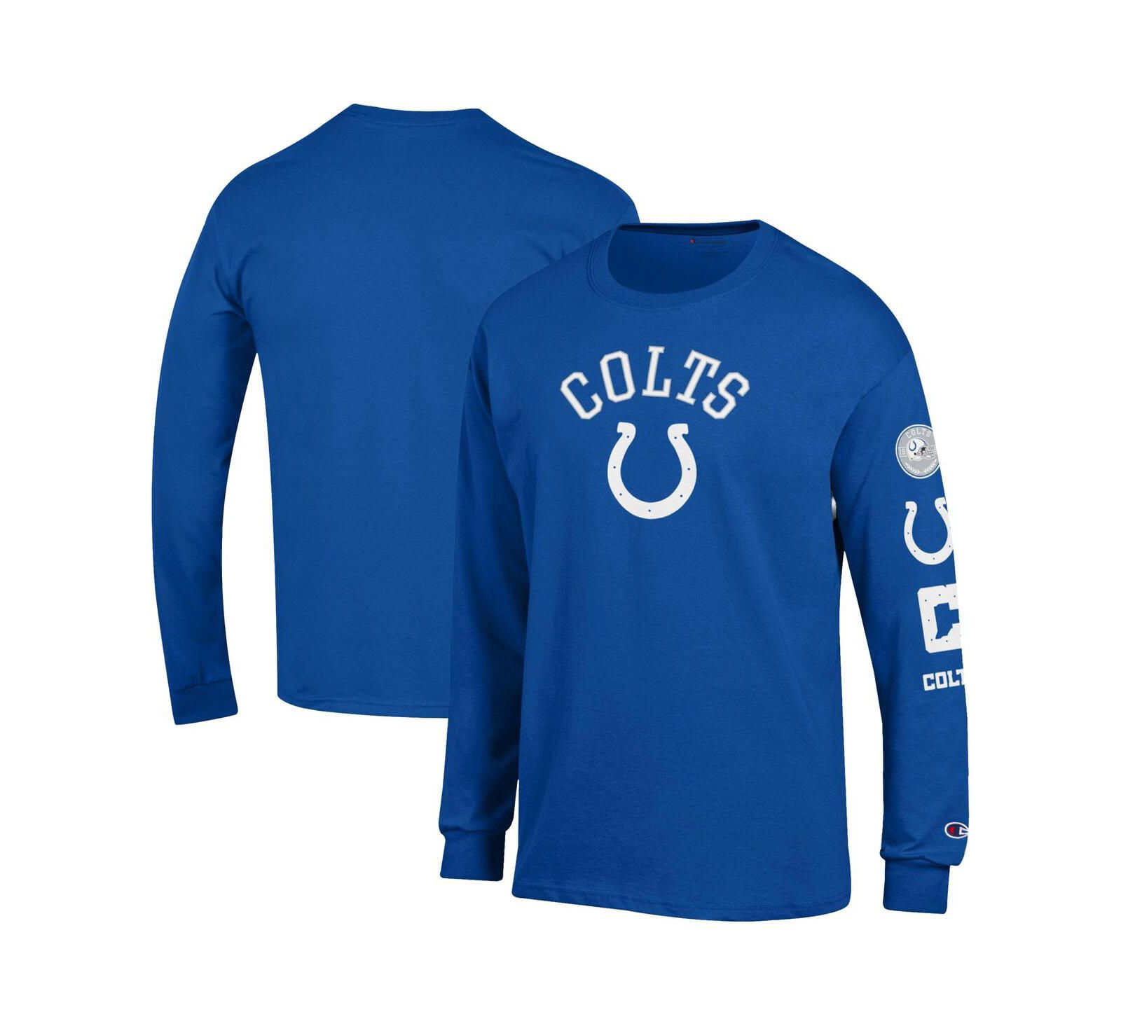 Мужская Champion Royal Indianapolis Colts Seal Long Sleeve T-Shirt