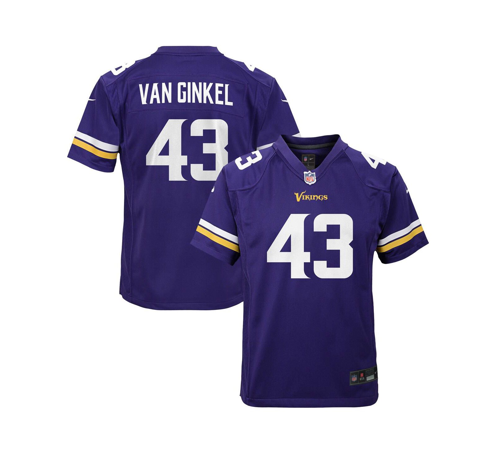 Nike Детская игровая джерси Minnesota Vikings Andrew Van Ginkel Purple
