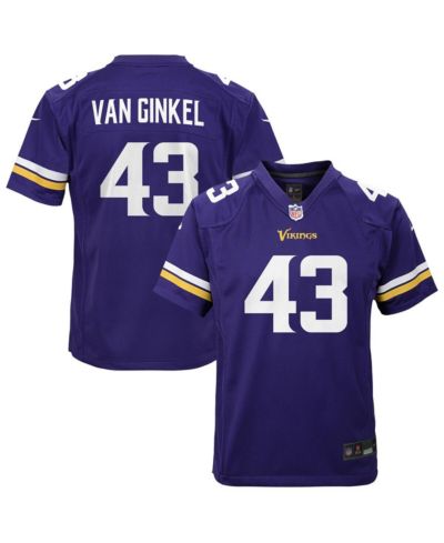 Nike Детская игровая джерси Minnesota Vikings Andrew Van Ginkel Purple