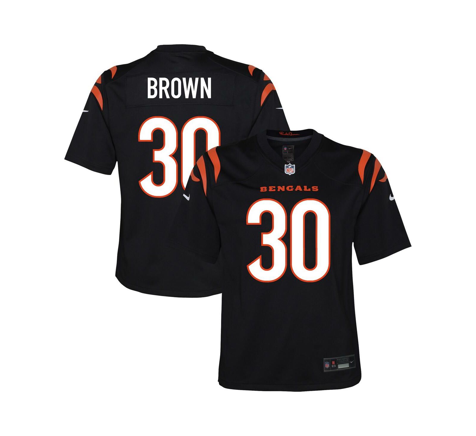 Nike детская джерси Cincinnati Bengals, коричнево-черная
