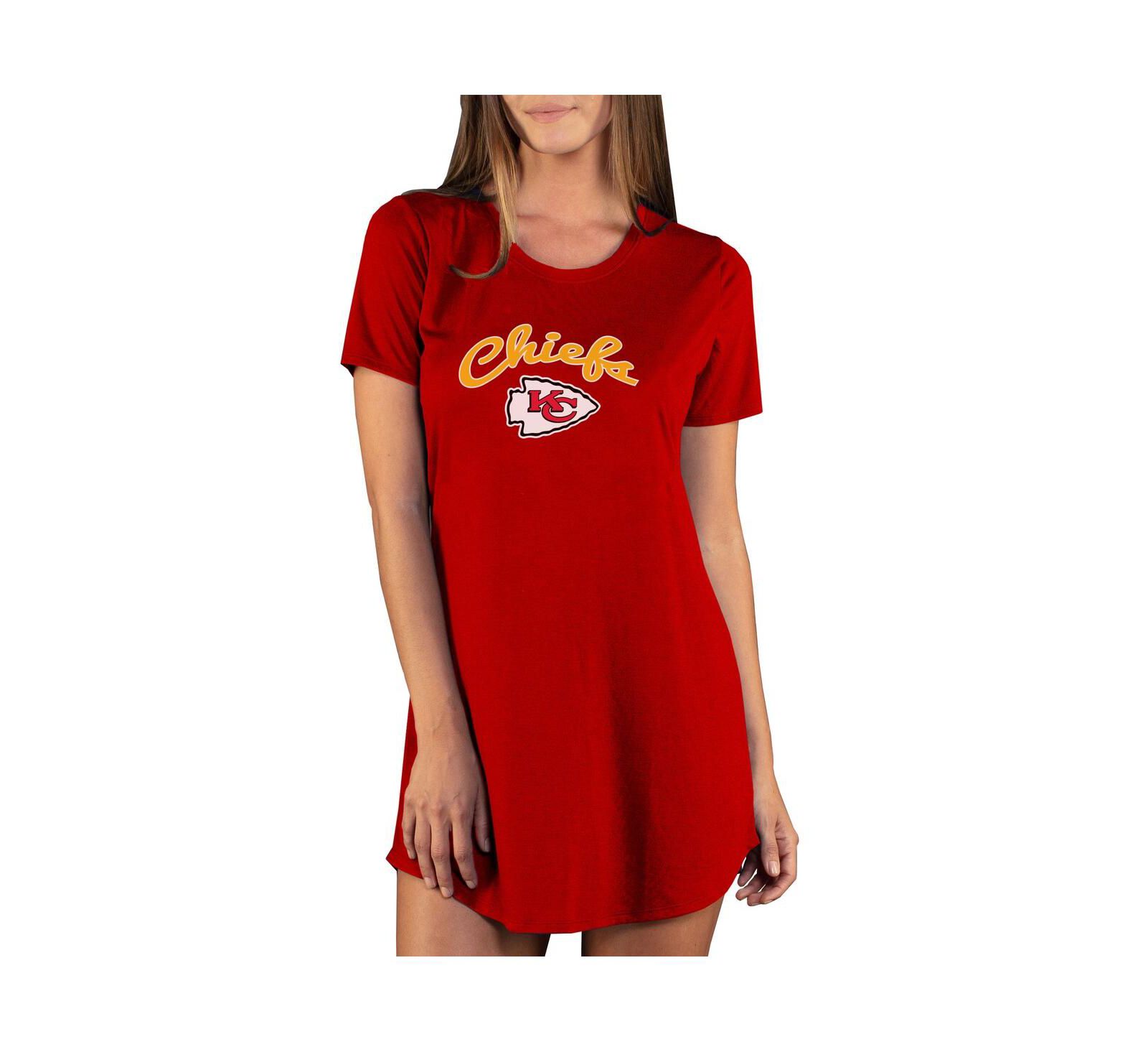 Женская трикотажная ночная рубашка Concepts Sport Red Kansas City Chiefs Marathon Knit