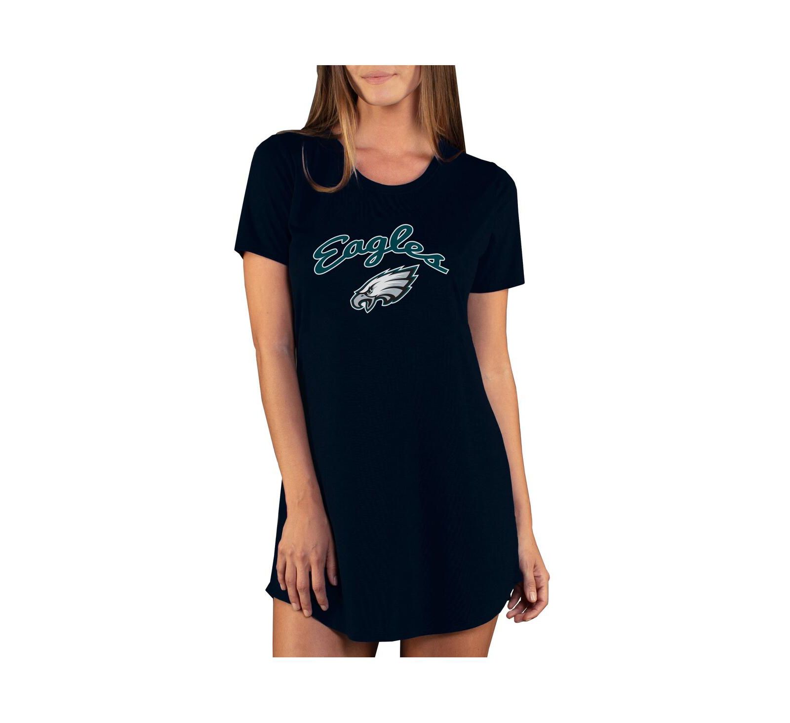 Женская ночная рубашка Concepts Sport Black Philadelphia Eagles Marathon Knit