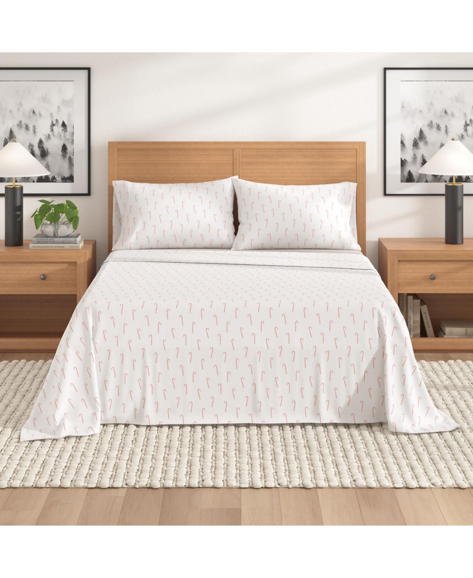 Набор простыней Linery & Co. Ultra-Soft Turkish Cotton Flannel Holiday Print