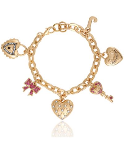Juicy Couture Heart and Key Charm Bracelet