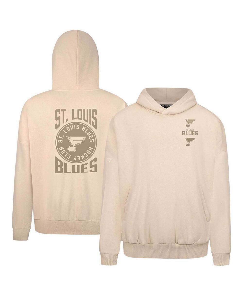 LevelWear Men's Cream St. Louis Blues Contact Stamp Pullover Hoodie