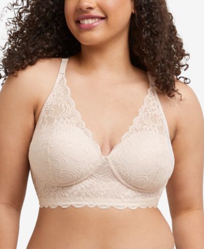 Maidenform Women's Pure Comfort Lace & Mesh Longline Wireless Bralette DM1188