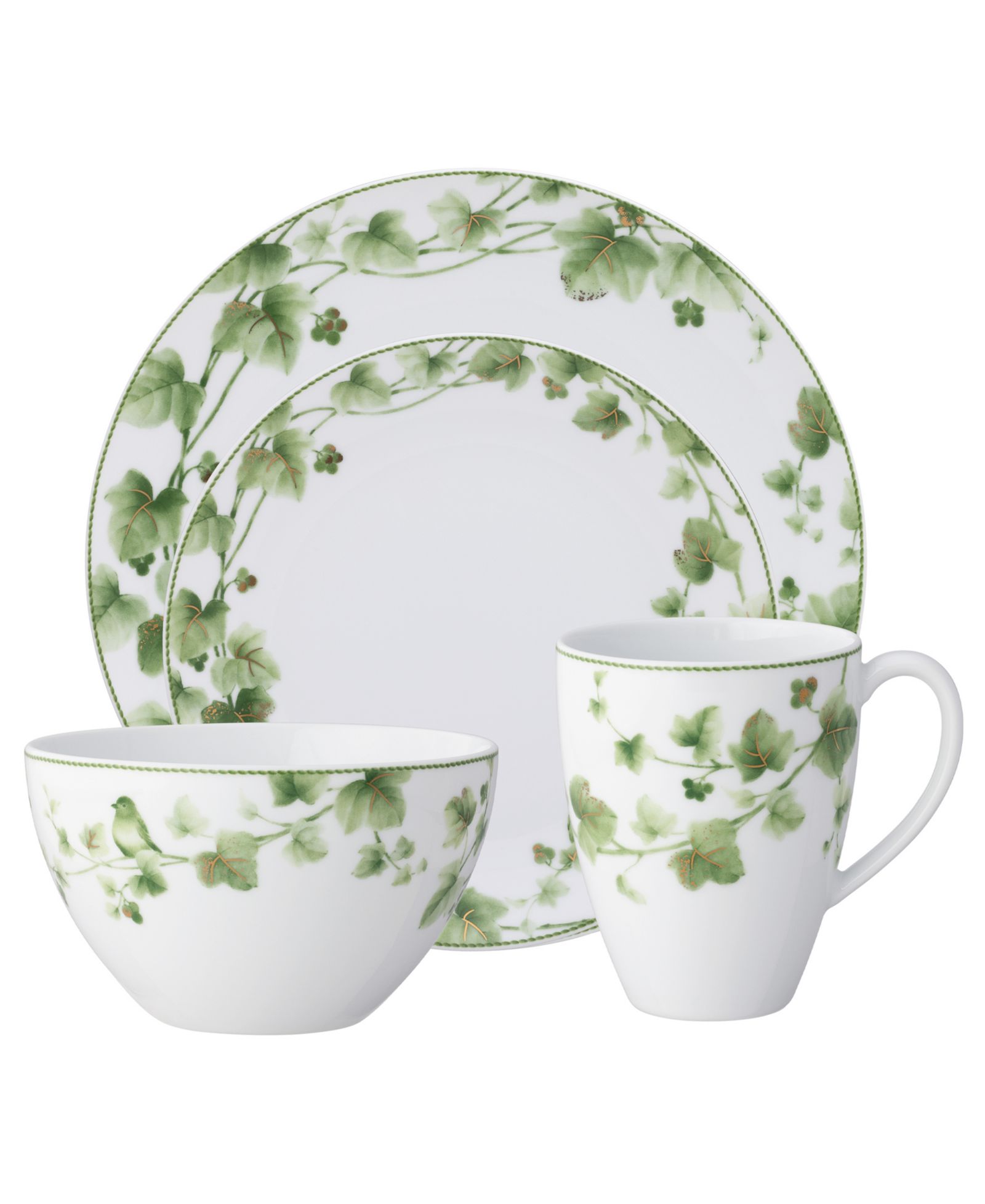 Noritake Ivy Whisper 4 Pc. Place Setting, Service For 1