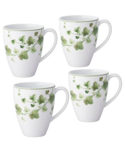Noritake Ivy Whisper Set of 4 Mugs, 16 oz.