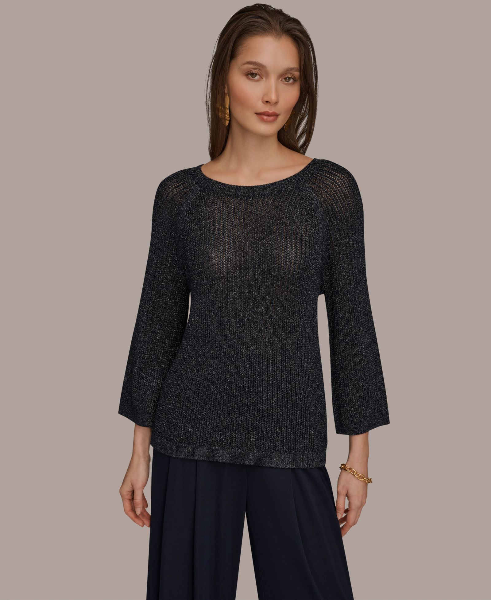 Женский джемпер Donna Karan New York с круглым вырезом